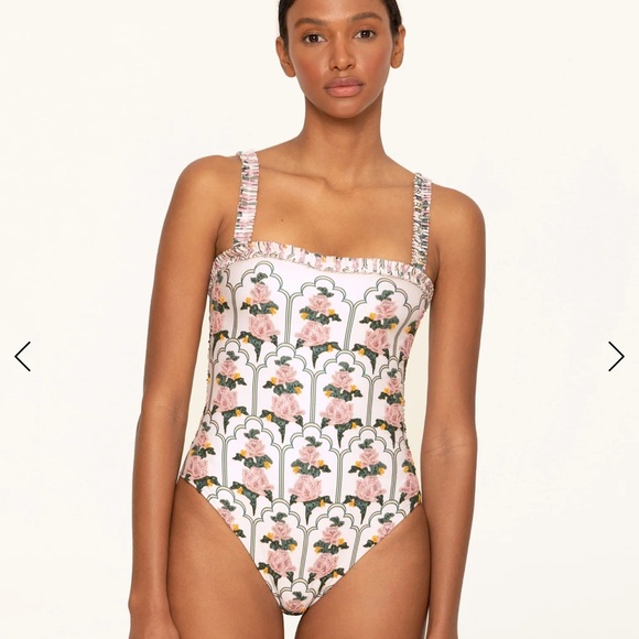 Agua Bendita Limon Peonia Aurora embroidered swimsuit - Picture 4 of 10